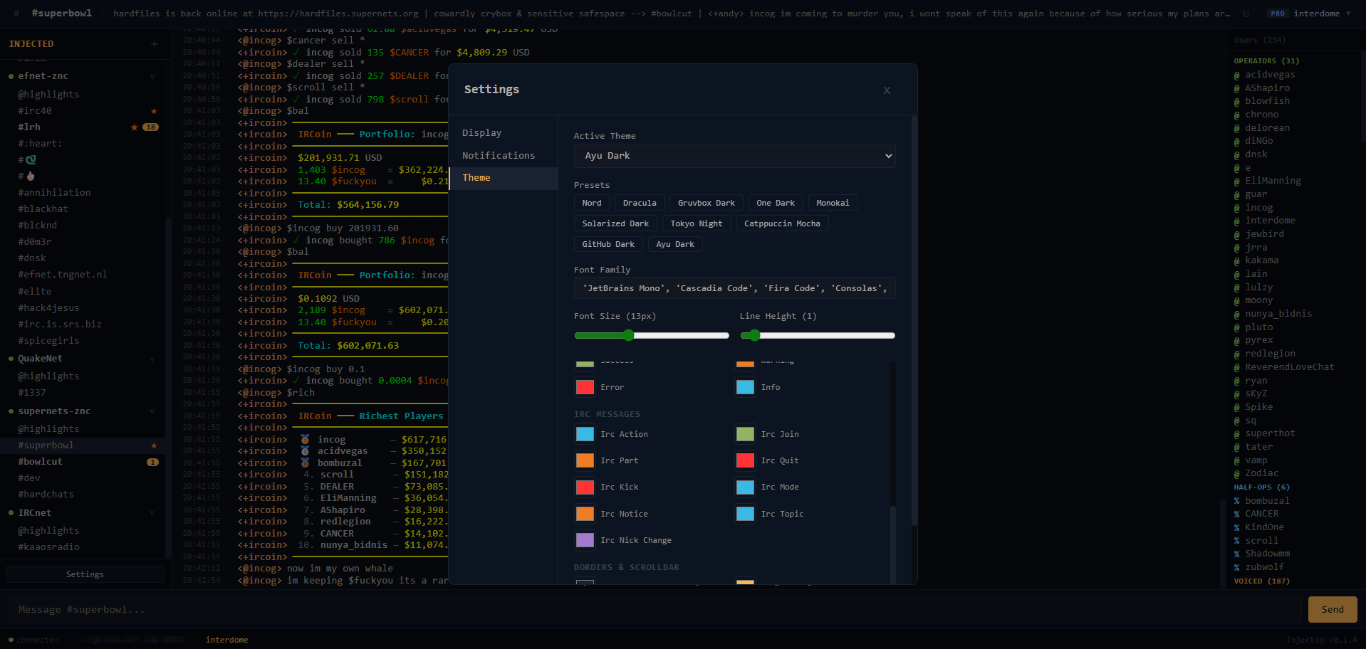 Injected IRC